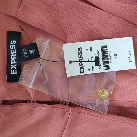 Express Pink Ruffle Wrap Dress - Picture 8 of 9